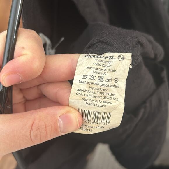 Natura Cropped Basic Viscose Jumpsuit. Size S - Picture 9 of 10